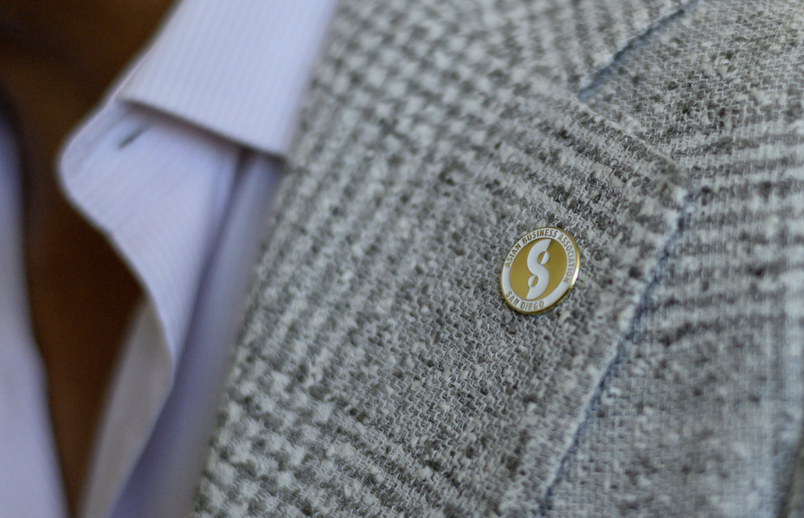 ABASD lapel pin detail